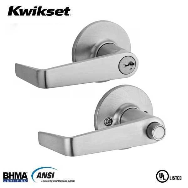 Kwikset Kwikset: Carson Grade 3 Entry commercial lever / Satin Chrome/ with SmartKey Technology KWS-438CNL-SMT-UL-26D - main